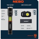 NEBO - Nebo 6746 Tacslyde 300 Lümen Fener + 150 Lümen Kafa Feneri Seti