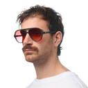 Okkia Alessio Unisex Güneş Gözlüğü Siyah / Lens : Kırmızı OK021BK-RD - Thumbnail