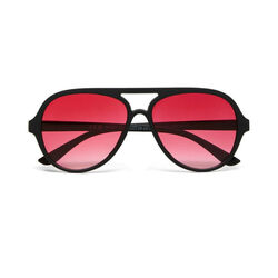 Okkia - Okkia Alessio Unisex Güneş Gözlüğü Siyah / Lens : Kırmızı OK021BK-RD