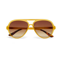 Okkia - Okkia Alessio Unisex Güneş Gözlüğü Transparan Sarı / Lens: Kahverengi Degrade OK021-TYE