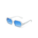 Okkia - Okkia Andrea Altıgen Unisex Güneş GözlüğüBeyaz / Lens : Mavi OK022-TCL