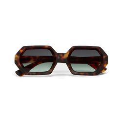 Okkia - Okkia Andrea Altıgen Unisex Güneş GözlüğüHavana / Lens : Yeşil OK022CH-GR