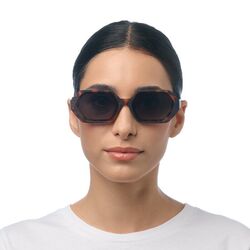 Okkia - Okkia Andrea Altıgen Unisex Güneş GözlüğüHavana / Lens : Yeşil OK022CH-GR (1)