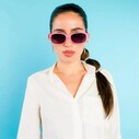 Okkia Chiara Unisex Pembe Güneş Gözlüğü Siyah Gradyan - Thumbnail