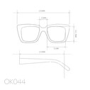 Okkia Elba Unisex Güneş Gözlüğü Siyah / Lens : Siyah Gradyan OK044-BK - Thumbnail