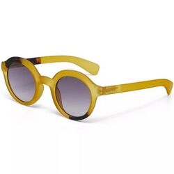 Okkia - Okkia Lauro Unisex Yuvarlak Sarı Havana Güneş Gözlüğü Siyah Degrade
