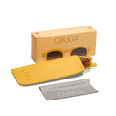 Okkia Milano Unisex Güneş Gözlüğü Sarı / Lens: Kahverengi Gradyan OK048-TYE - Thumbnail