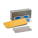 Okkia Milano Unisex Güneş Gözlüğü Transparan Beyaz / Lens: Mavi Gradyan OK048-TCL - Thumbnail