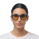 Okkia Milano Unisex Güneş Gözlüğü Siyah Havana / Sarı Lens OK048B3H-YE - Thumbnail