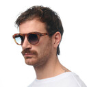 Okkia - Okkia Zeno Round Unisex Güneş Gözlüğü Sahara Havana / Yeşil Lens OK032SH-GR (1)