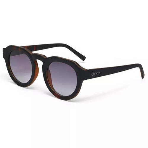 Okkia Zeno Round Unisex Siyah Havana Güneş Gözlüğü Siyah Gradyan