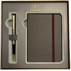 PARKER - Parker Hediye Seti GT Gold Krom Dolmakalem + Defter