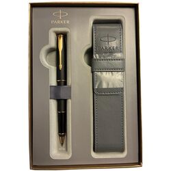 PARKER - Parker Hediye Seti Sonnet Mat Siyah Roller Kalem + Kılıf 