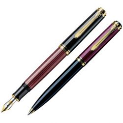 PELİKAN - Pelikan Dolma + Tükenmez Kalem Souveran MK600 Bordo