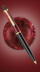 PELİKAN - Pelikan K200 Marbled Red Tükenmez Kalem (1)