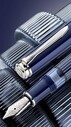 Pelikan M815 Metal Striped Blue Special Edition Dolma Kalem - Thumbnail