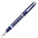 Pelikan M815 Metal Striped Blue Special Edition Dolma Kalem - Thumbnail