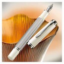 PELİKAN - Pelikan Souveraen M405 Silver White Fountain Pen (1)