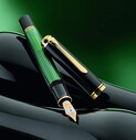 Pelikan Souveraen M800 Green Black Fountain Pen - Thumbnail