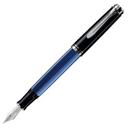 PELİKAN - Pelikan Souveraen M805 Black Blue Silver Dolma Kalem