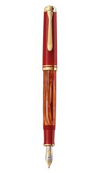 PELİKAN - Pelikan Souveran M600 Tortoiseshell Red Fountain Pen