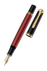 PELİKAN - Pelikan Souveran Series M400 Burgundy Black Pearlescent Fountain Pen (1)