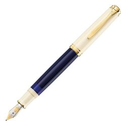 PELİKAN - Pelikan Souverän M800 Cream Blue Dolma Kalem