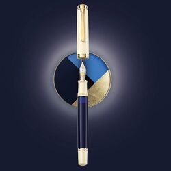 PELİKAN - Pelikan Souverän M800 Cream Blue Fountain Pen (1)