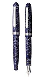 PLATINUM - Platinum #3776 Celluloid Karakusa Blue Fountain Pen (1)