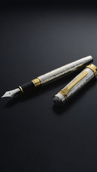 PLATINUM - Platinum Hammered Sterling Silver PP-100000M-9 Migaki Fountain Pen (1)