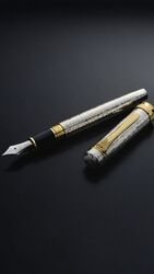 PLATINUM - Platinum Hammered Sterling Silver PP-100000M-9 Migaki Fountain Pen (1)