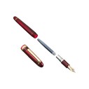 Platinum PNB15000#3776 Century Gold Trim 71 Bourgogne Dolma Kalem - Thumbnail
