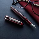 Platinum PNB18000#3776 Century Silver Trim7 Burgundy Dolma Kalem - Thumbnail