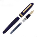 Platinum PNB20000#3776 Century Gold Trim 51 Chartres Blue Music Uç Dolma Kalem - Thumbnail