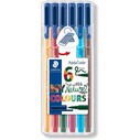 STAEDTLER - STAEDTLER TRIPLUS COLOR ÜÇGEN KEÇELİ KALEM NATURAL 1.0mm 6'LI