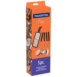 TRAMONTINA - Tramontina 25299-013 5 Parça Mutfak Seti, Siyah (1)
