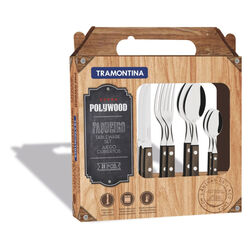 TRAMONTINA - Tramontina Churrasco 21199/905 Çatal, Kaşık, Biftek-Steak Bıçağı Seti (24lü Kutu)​