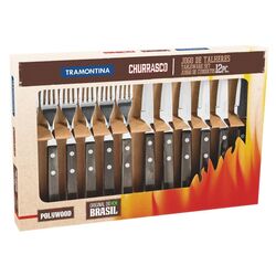 Tramontina - Tramontina Churrasco 21199/909 Çatal Bıçak Seti (12li Kutu)