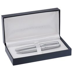 STEELPEN - Steelpen Dolmakalem + Tükenmez Truva Desenli Krom 0165 (1)