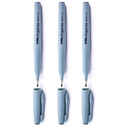 ARTLINE - Artline 3600 Ergpline 0,6 Kalem (3 Adet - 2/Mavi - 1/Siyah) 