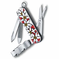Victorinox - Victorinox 0.6463.840 Edelweiss Desenli Tırnak Makaslı Çakı