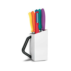 Victorinox - Victorinox 6.7126.6C1 Swiss Classic 7li Soyma Bıçağı Blok Set, Renkli