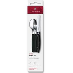 Victorinox - Victorinox 6.7193.3F Swiss Classic 3lü Piknik Seti, Siyah