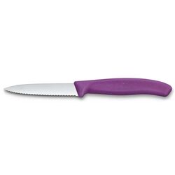 Victorinox - Victorinox 6.7635.C1 Swiss Classic 8cm Tırtıklı Soyma Bıçağı, Mor