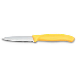 VICTORINOX - Victorinox 6.7638.C1 Swiss Classic 8cm Tırtıklı Soyma Bıçağı, Sarı