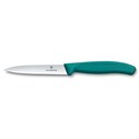 Victorinox - Victorinox 6.7734.C1 Swiss Classic 10cm Tırtıklı Soyma Bıçağı, Yeşil