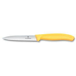 VICTORINOX - Victorinox 6.7738.C1 Swiss Classic 10cm Tırtıklı Soyma Bıçağı, Sarı