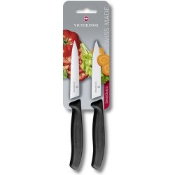 Victorinox - Victorinox 6.7793.B 10 cm Düz ve Testere Ağızlı Soyma Bıçak Seti