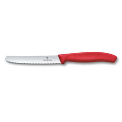 VICTORINOX - Victorinox 6.7831.C1 Swiss Classic 11cm Tırtıklı Domates Bıçağı, Kırmızı