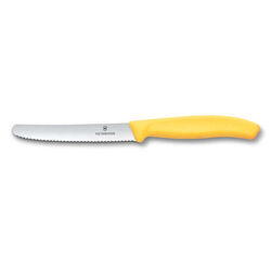 VICTORINOX - Victorinox 6.7838.C1 Swiss Classic 11cm Tırtıklı Domates Bıçağı, Sarı